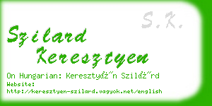 szilard keresztyen business card